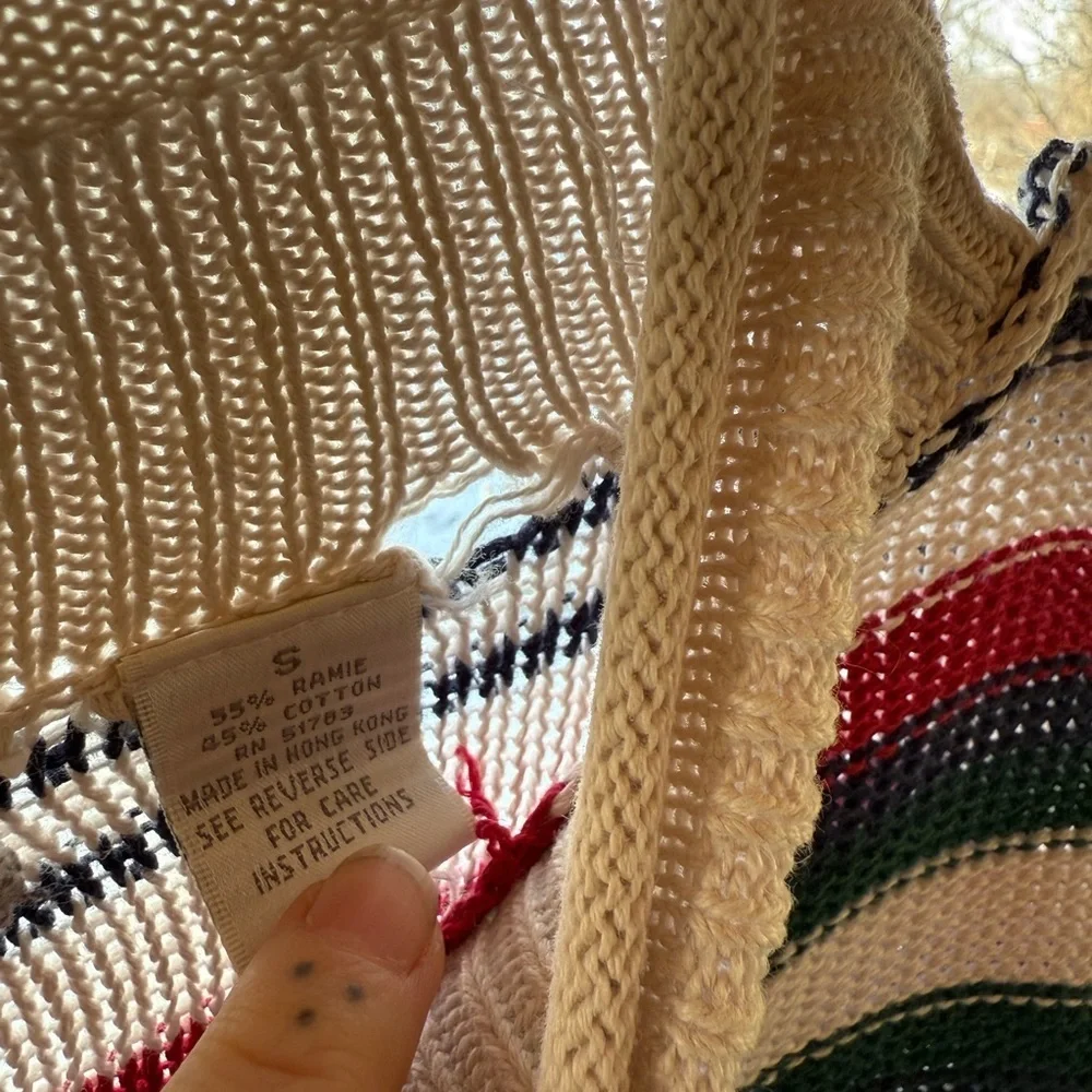 Vintage Striped Multicolor Turtleneck Sweater - Picture 5 of 7